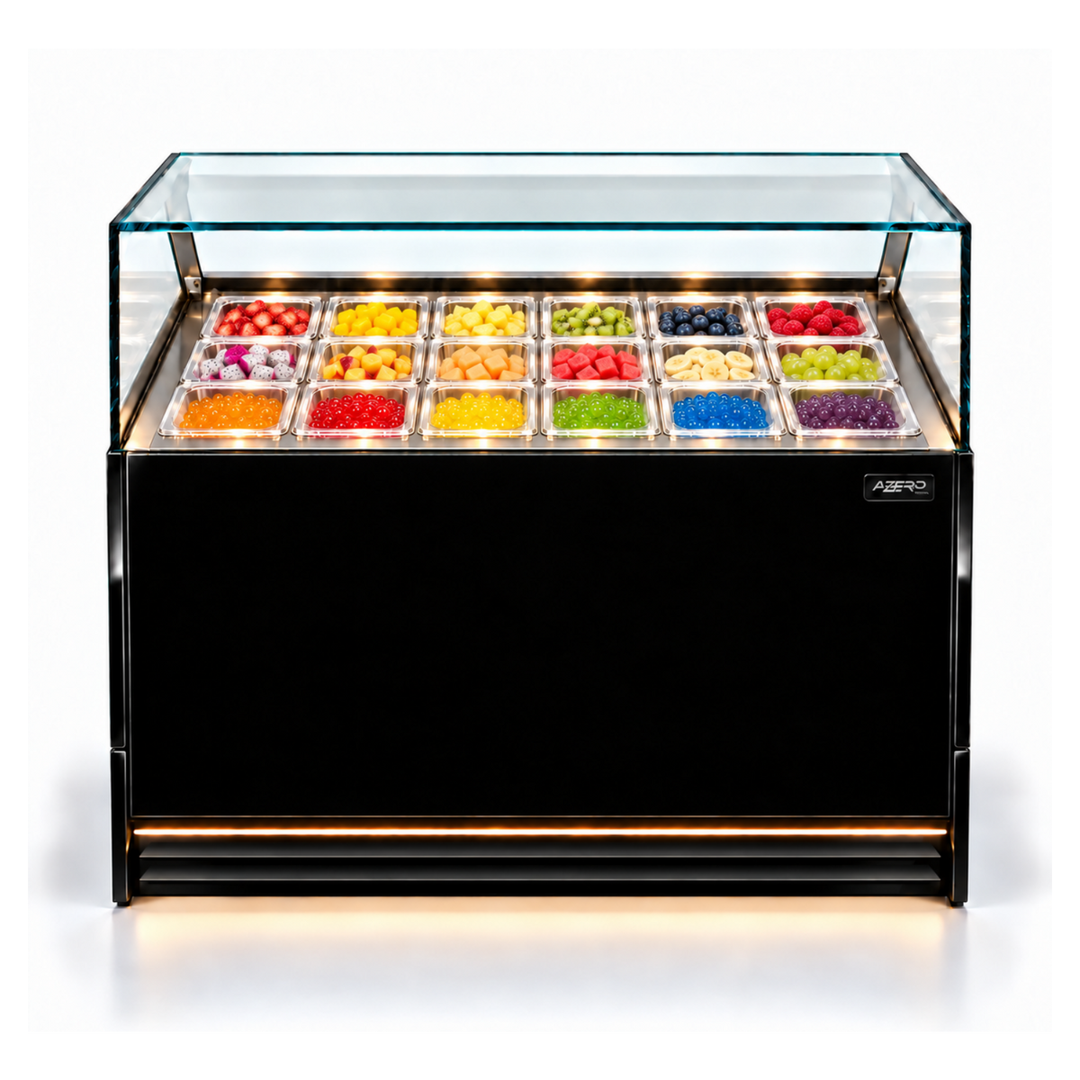 Vitrina Topinera 18 Refrigerados 1.20 mts. EVO BLACK