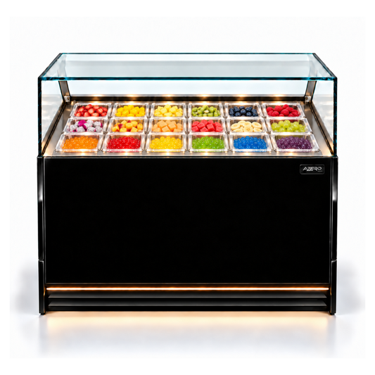 Vitrina Topinera 18 Refrigerados 1.20 mts. EVO BLACK