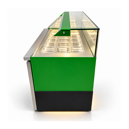 Vitrina Topinera 18 Refrigerados 1.20 mts. EVO personalizada