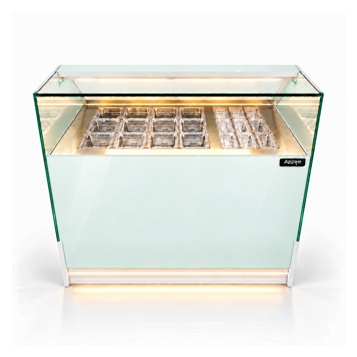 Vitrina Topinera 12 Refrigerados 9 Secos 1.20 mts. EVO WHITE