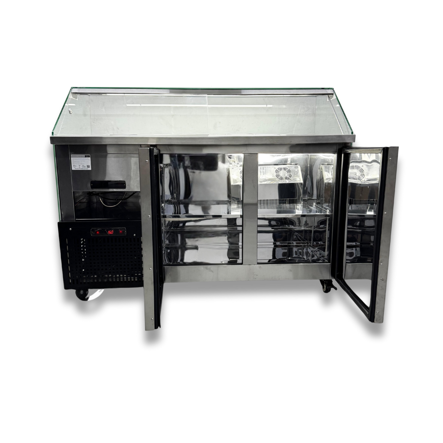 Vitrina Topinera 12 Refrigerados + 12 Neutros + 3 Calientes 160 mts. EVO WHITE