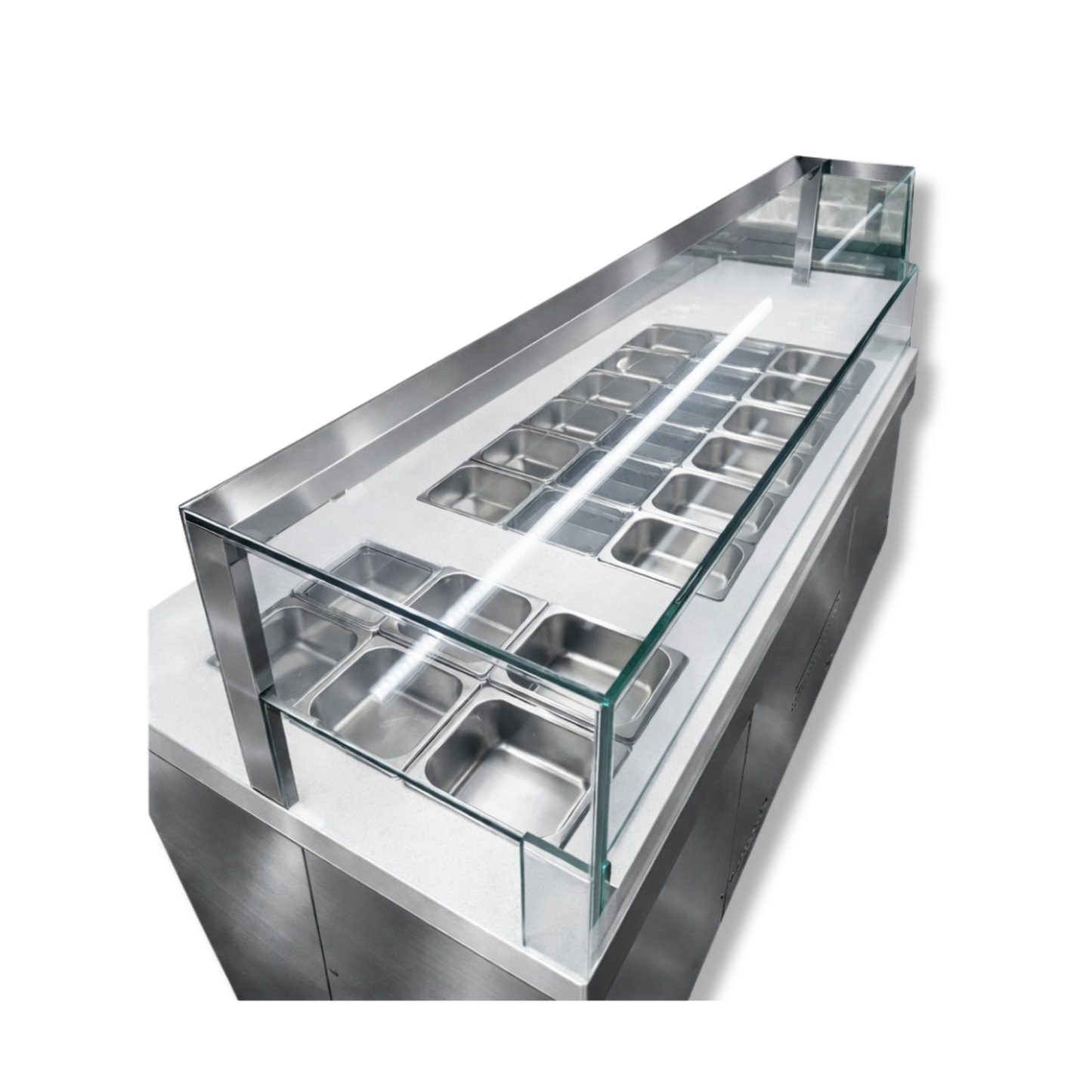 Vitrina Topinera de 3 Temperaturas para 30 Toppings (No incluye Azafates)