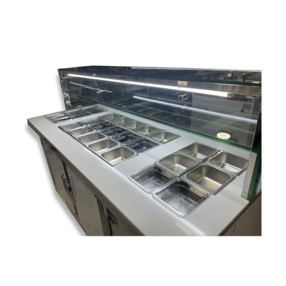 Vitrina Topinera de 3 Temperaturas para 30 Toppings (No incluye Azafates)