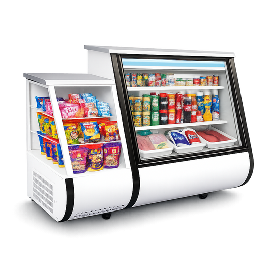 Vitrina mixta horizontal 1.56 mts. con casilla AZ-PH-25D PENTA