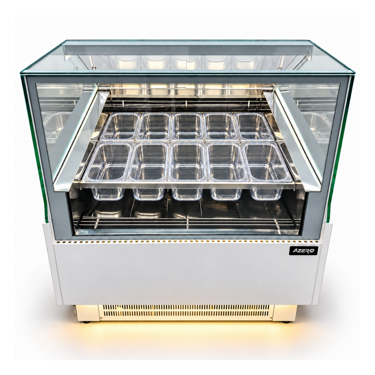 Vitrina para Helados o Gelato 10 sabores flotantes AZ-VH1000 EVO WHITE