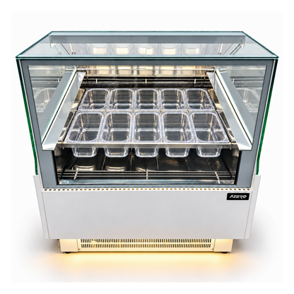 Vitrina para Helados o Gelato 10 sabores flotantes AZ-VH1000 EVO WHITE