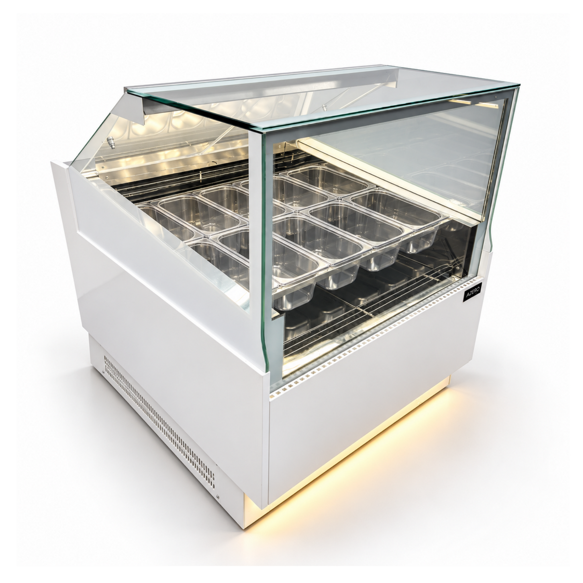 Vitrina para Helados o Gelato 10 sabores flotantes AZ-VH1000 EVO WHITE
