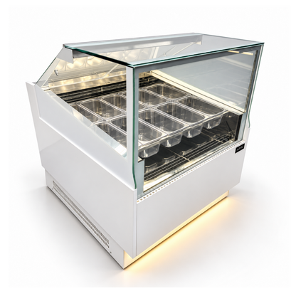 Vitrina para Helados o Gelato 10 sabores flotantes AZ-VH1000 EVO WHITE