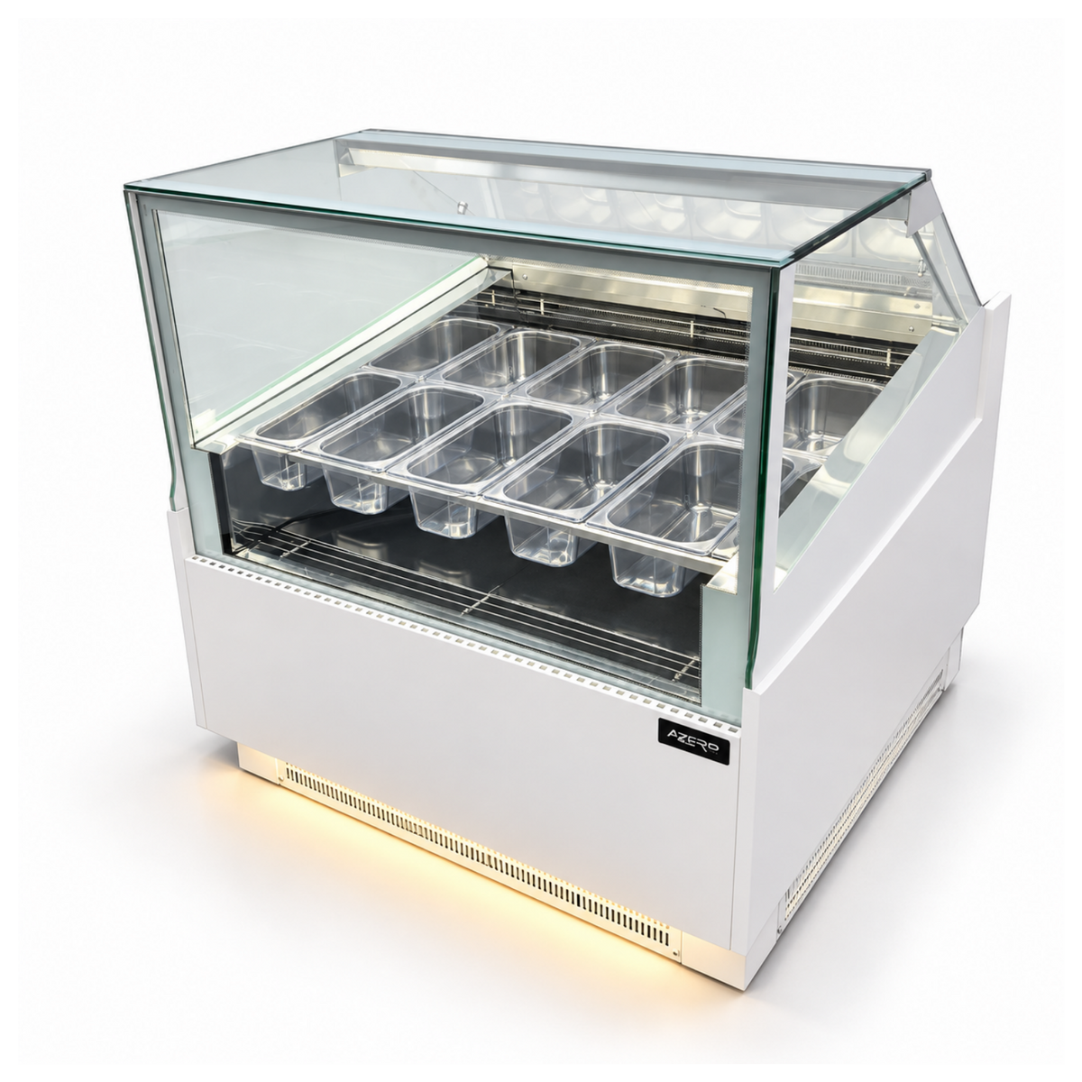 Vitrina para Helados o Gelato 10 sabores flotantes AZ-VH1000 EVO WHITE