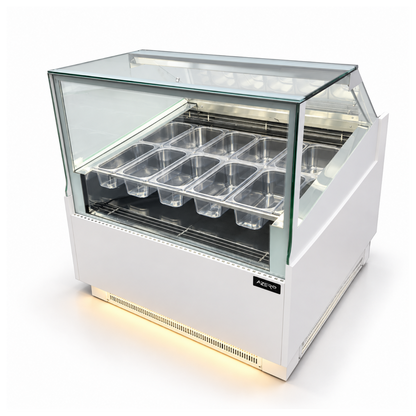 Vitrina para Helados o Gelato 10 sabores flotantes AZ-VH1000 EVO WHITE