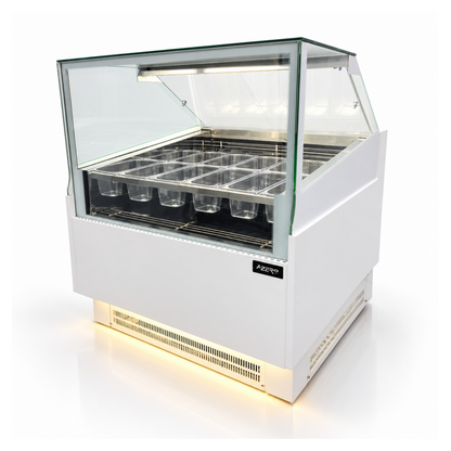 Vitrina para Helados o Gelato 10 sabores flotantes AZ-VH1000 EVO WHITE