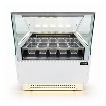 Vitrina para Helados o Gelato 10 sabores flotantes AZ-VH1000 EVO WHITE