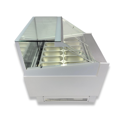Vitrina para Helados o Gelato 12 sabores flotantes AZ-VH1200 EVO WHITE