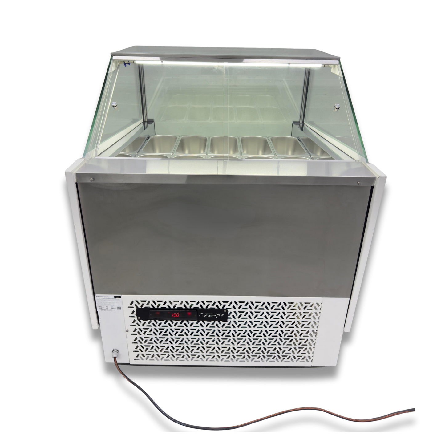 Vitrina para Helados o Gelato 12 sabores flotantes AZ-VH1200 EVO WHITE