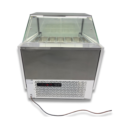 Vitrina para Helados o Gelato 12 sabores flotantes AZ-VH1200 EVO WHITE