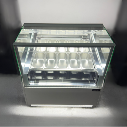 Vitrina para Helados o Gelato 12 sabores flotantes AZ-VH1200 EVO WHITE