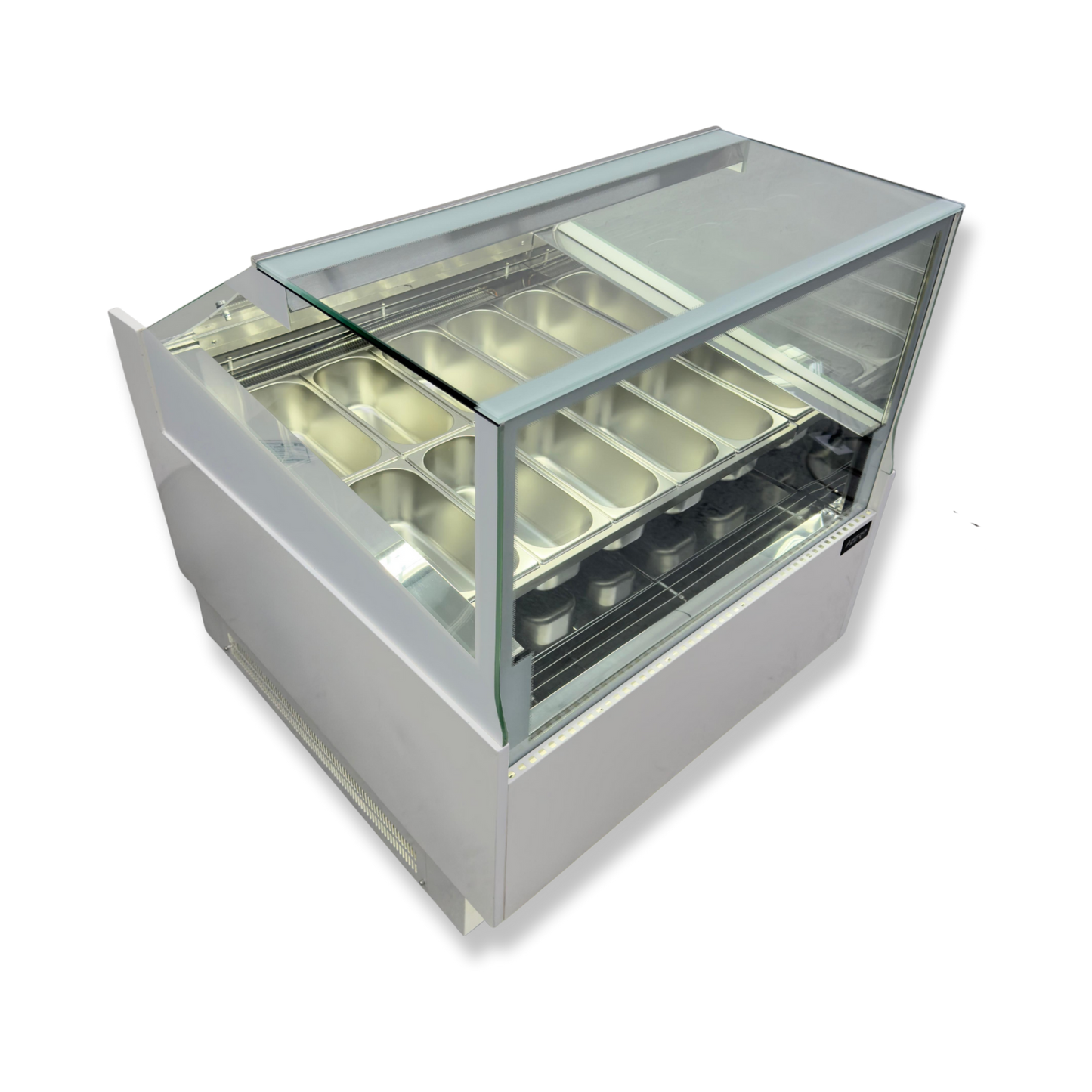 Vitrina para Helados o Gelato 12 sabores flotantes AZ-VH1200 EVO WHITE