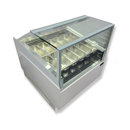 Vitrina para Helados o Gelato 12 sabores flotantes AZ-VH1200 EVO WHITE