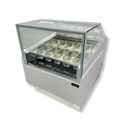 Vitrina para Helados o Gelato 12 sabores flotantes AZ-VH1200 EVO WHITE