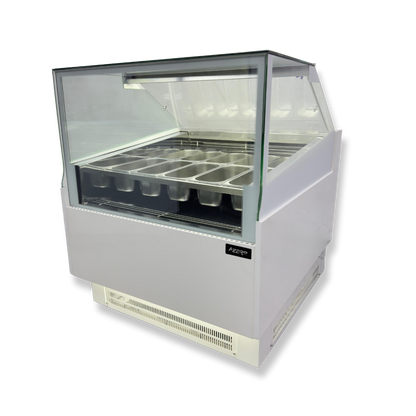 Vitrina para Helados o Gelato 12 sabores flotantes AZ-VH1200 EVO WHITE