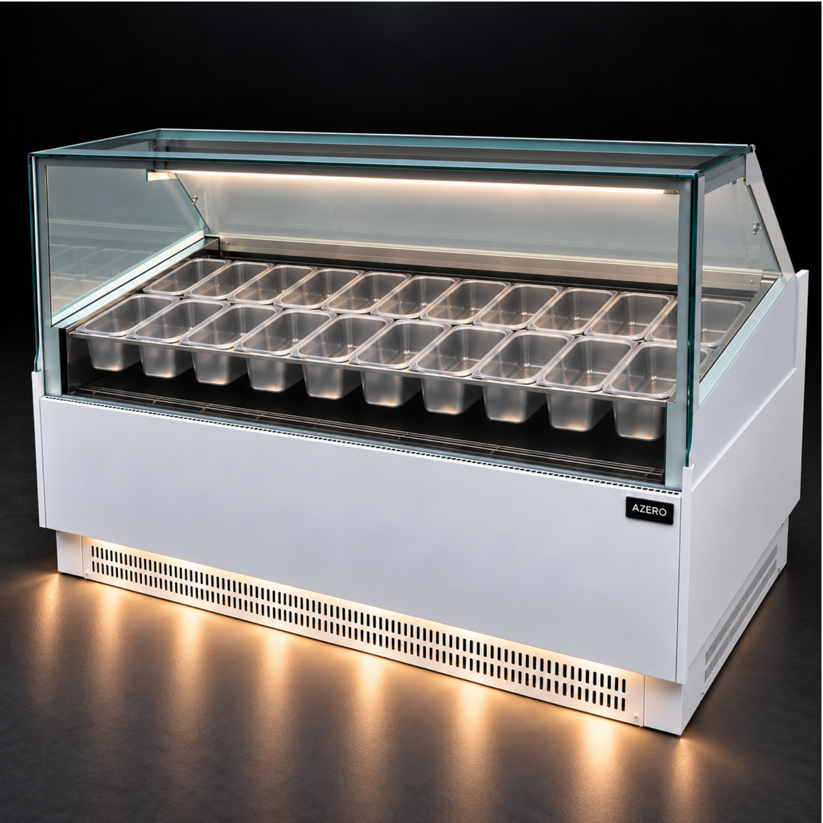 Vitrina para Helados o Gelato 20 sabores flotantes AZ-VH1900 EVO WHITE