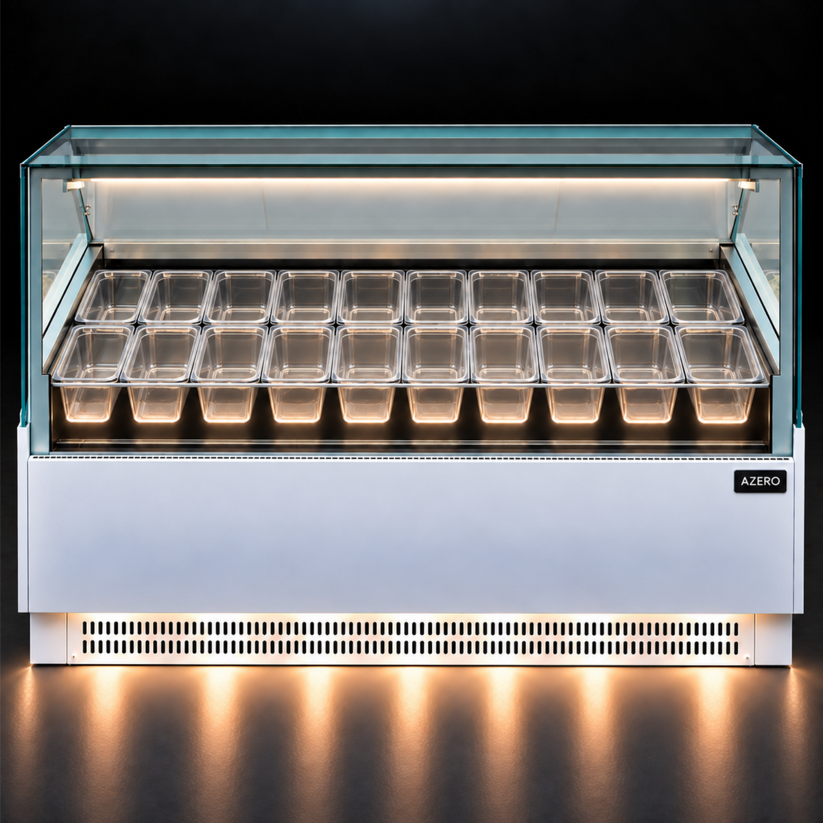 Vitrina para Helados o Gelato 20 sabores flotantes AZ-VH1900 EVO WHITE