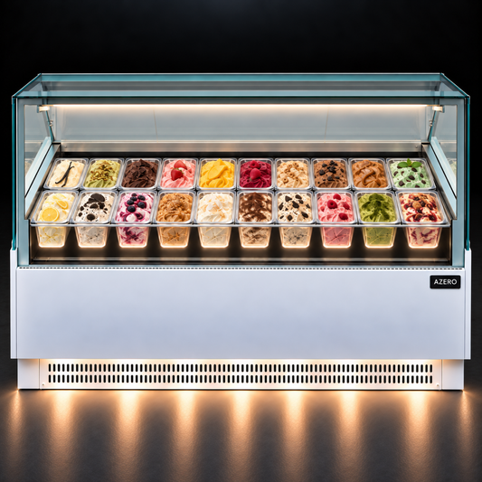 Vitrina para Helados o Gelato 20 sabores flotantes AZ-VH1900 EVO WHITE