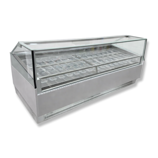 Vitrina para Helados o Gelato 28 sabores flotantes AZ-VH2530 EVO WHITE