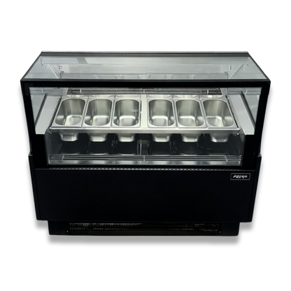 Vitrina Helado duro o Gelato 6 Sabores SLIM AZ-VH6A1230 EVO BLACK