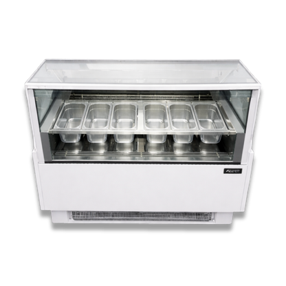 Vitrina Helado duro o Gelato 6 Sabores SLIM AZ-VH6A1230 EVO WHITE