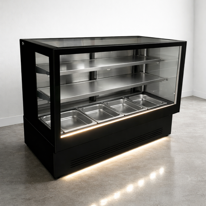 Vitrina Carnes Refrigerada 1.30 mts. INOX BLACK