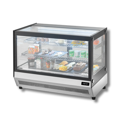 Vitrina refrigerada sobre mostrador de 70 cm.