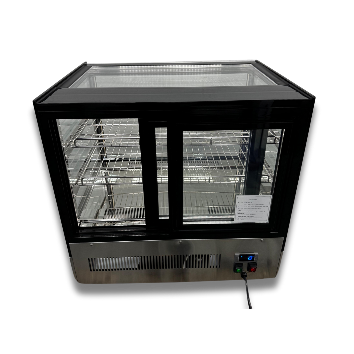 Vitrina refrigerada sobre mostrador de 70 cm.