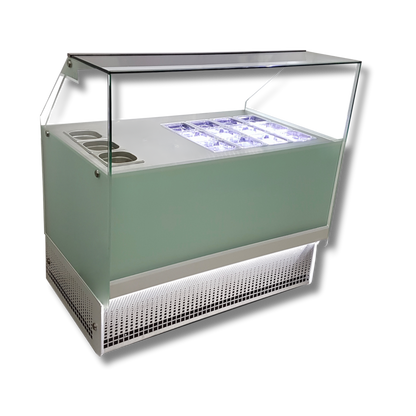 Vitrina topinera 12 Refrigerados + 3 Recipientes Calientes WHITE