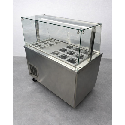 Vitrina topinera refrigerada 18 recipientes