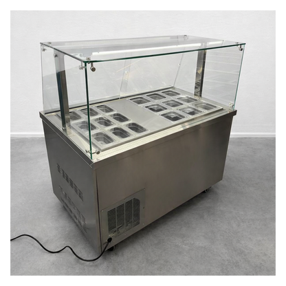 Vitrina topinera refrigerada 18 recipientes