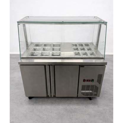 Vitrina topinera refrigerada 18 recipientes