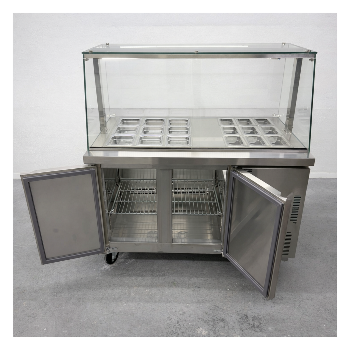 Vitrina topinera refrigerada 18 recipientes