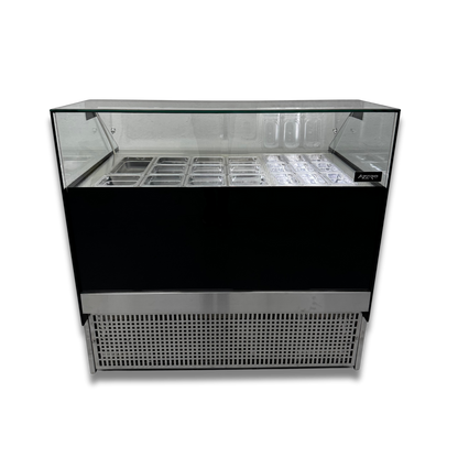 Vitrina Topinera 12 Refrigerados + 9 Neutros negra 120 mts.